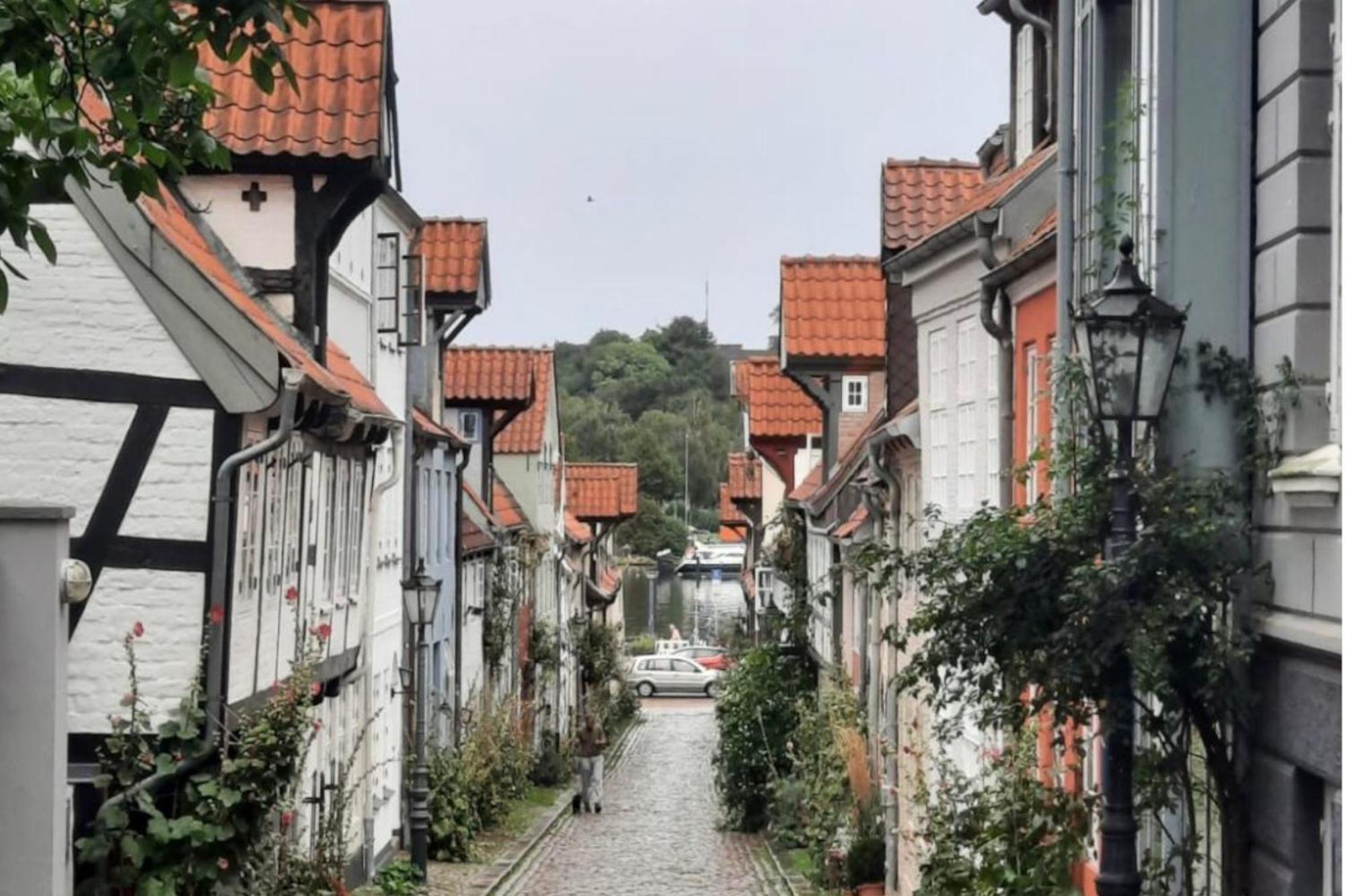 Hafenblick Ferienwohnung In Der Altstadt Mit Parkplatz Flensburg Dış mekan fotoğraf